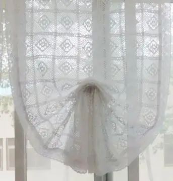 1 панель белый вязаный крючком кружево Сращивание 100% хлопок просвечивание