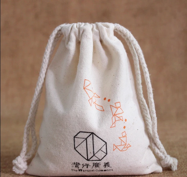 100pcs high quality canvas cheap drawstring bags 12*15cm customized jewelry bag wholesale gift pouch for bangle jewerly storage