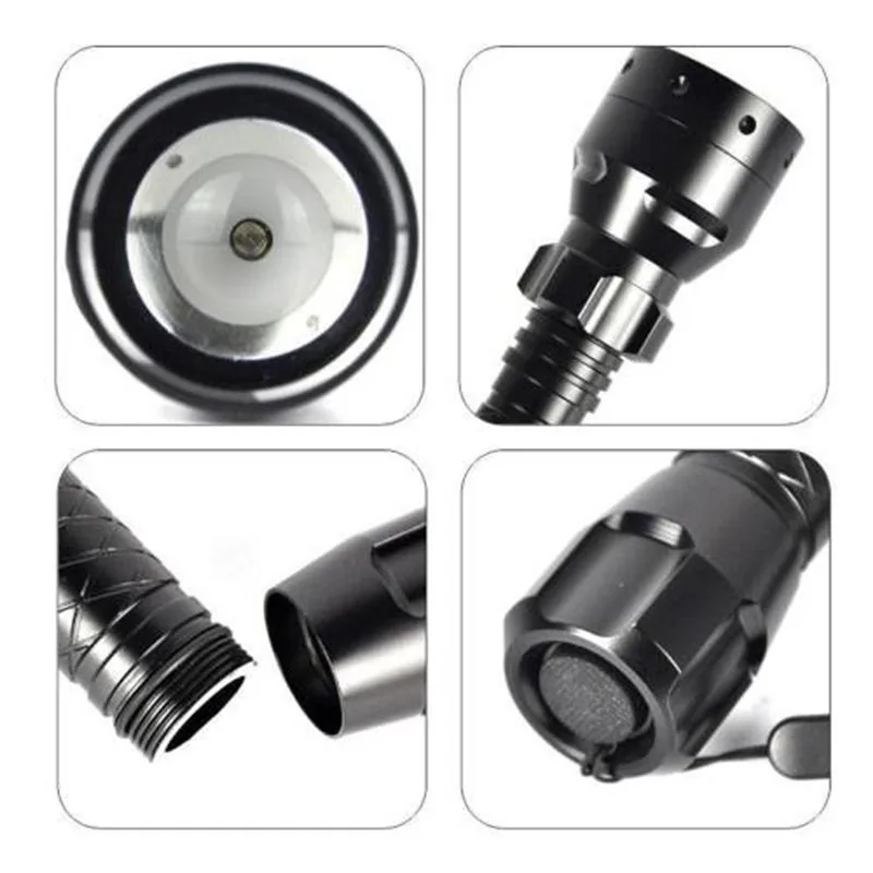 Фонарик 10 Вт IR 850nm T50 LED 2*18650 Дальний инфракрасный охотничий фонарь с ночным