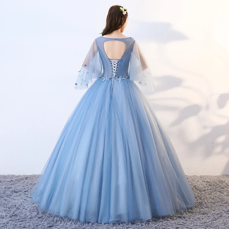 Ruthshen/Новое поступление пышное платье для выпускного бала голубого и серого цвета