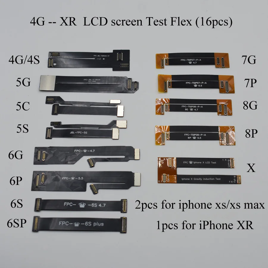 Гибкий Тестовый Кабель для iPhone 16 шт./компл. 3D сенсорный ЖК экран дисплей
