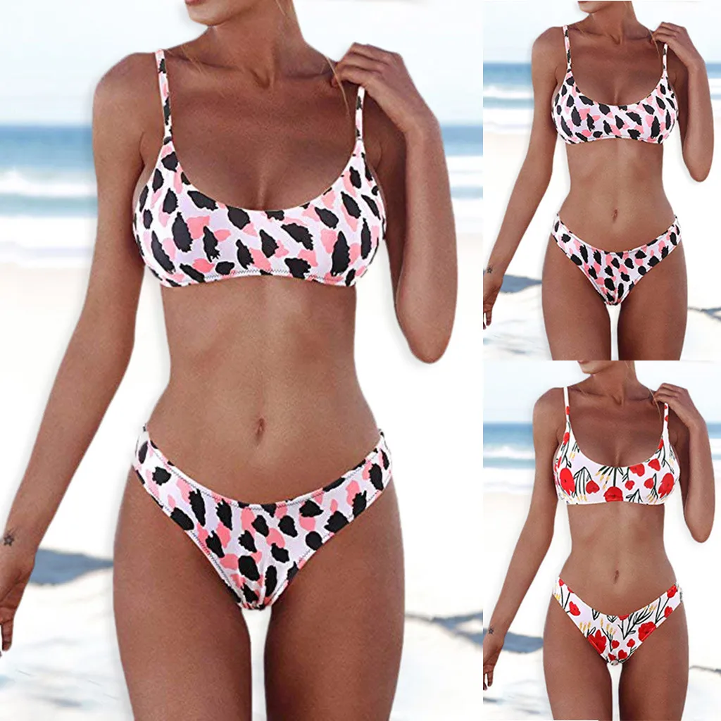 

2019 Swimwear Women Bandeau Bikini Set Push-Up Brazilian Swimwear Beachwear Swimsuit Bikinis 2019 Maternity 35