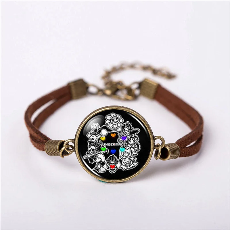 2017 игровые браслеты для любителей игр Undertale Модные Винтажные кожаные с милым