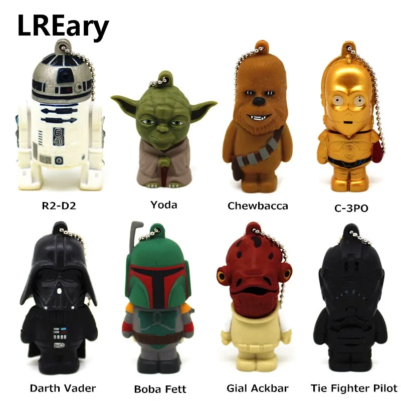 Usb флеш накопитель с милыми Звездными войнами 16 ГБ 32 64 R2D2 Дарт Вейдер 8 4 Гб U диск