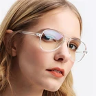 Модные индивидуальные овальные оптические очки из поликарбоната для женщин и мужчин, Ретро прозрачные зеркальные очки, искусственные очки, компьютерная прозрачная оправа