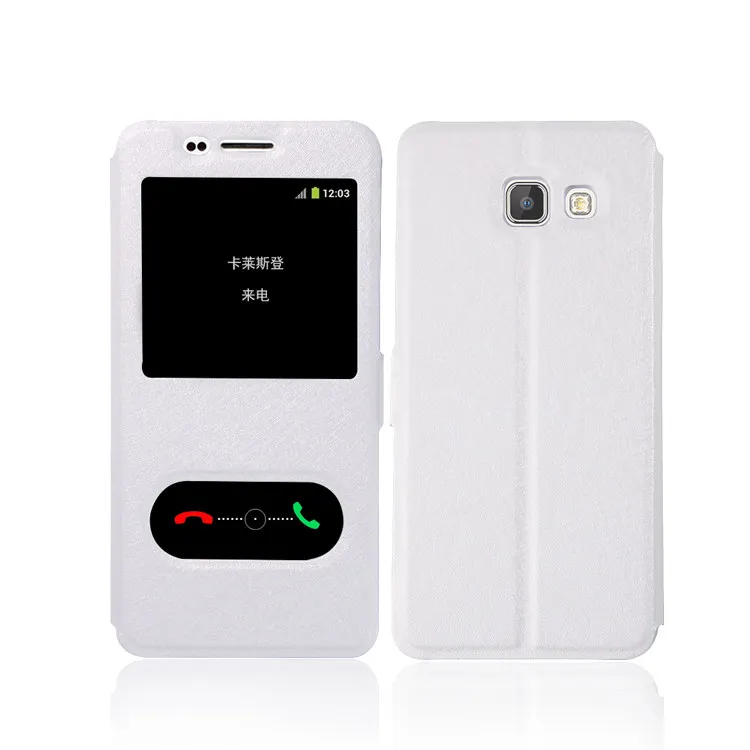 Gurioo роскошный чехол из искусственной кожи с окошком и подставкой для Samsung A3 A4 A5 A6 A7
