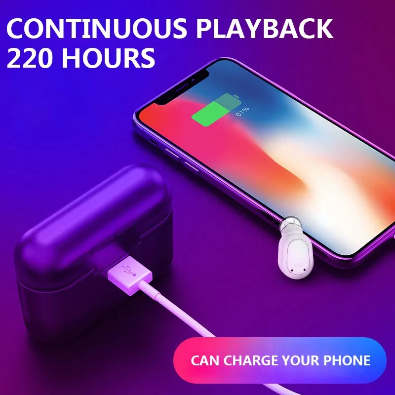 HATOSTEPED M1 TWS Мини Bluetooth наушники Беспроводные спортивные одно ухо