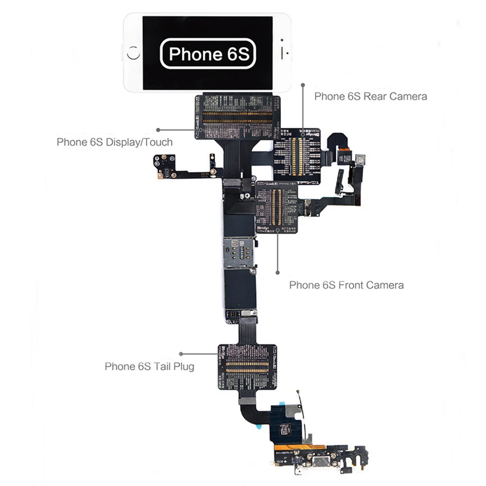 PCB Тестирование Flex кабель для передачи данных для iPhone 6/6 P/6s/6s P/7/7 Plus/задняя подставка для камеры Разъем сенсорный экран расширение тестер инструмент для ремонта