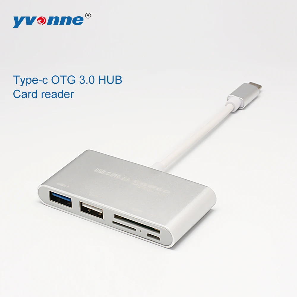 Yvonne Type c OTG 3 0 концентратор картридер USB 1 TYPE C USB3.0HUB + SD/TF для Mini SDHC SD TF MicroSD MINISD|USB-хабы|