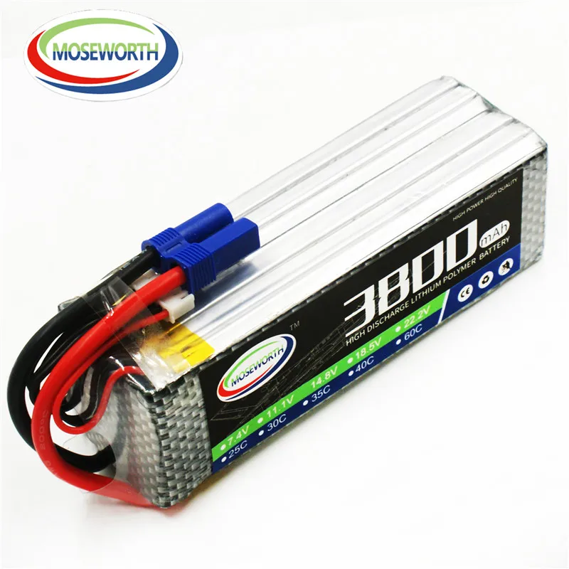 MOSEWORTH RC Дрон Lipo батарея 22 2 в 6 S 3800 мАч 40C 80C литий ионный аккумулятор для самолета