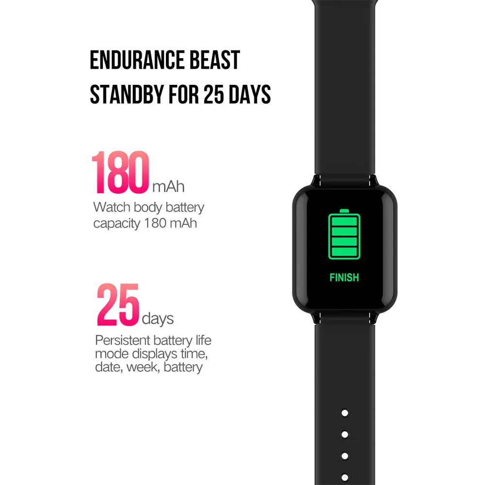 

B57 smart watch IP67 waterproof smartwatch heart rate monitor multiple sport model fitness tracker man women wearable