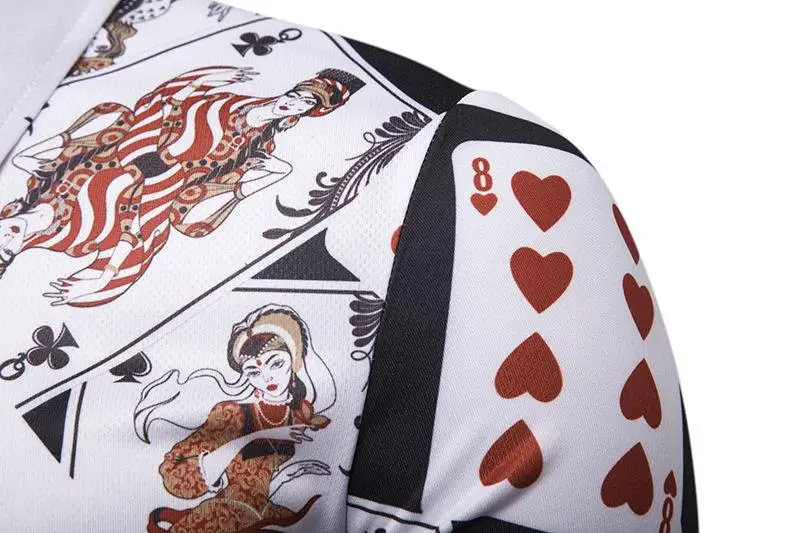 Men Polo Shirt Hawaiian Hip hop Summer Tops Playing card print Short sleeves Men's Clothing |