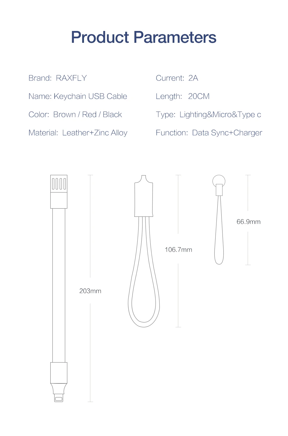Raxfly микро ЮСБ Кабель для Xiaomi samsung Lightning to usb-c Cable для iPhone 7 8 XS крупный брелок провод для зарядки Тип C кабель lightning брелок брелок зарядка