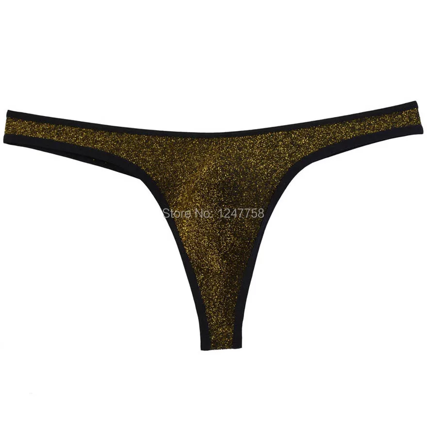 

Sexy Men Shiny Elastic Tangas Pouch Thongs Gay Underwear Male Mini Bikini T-back