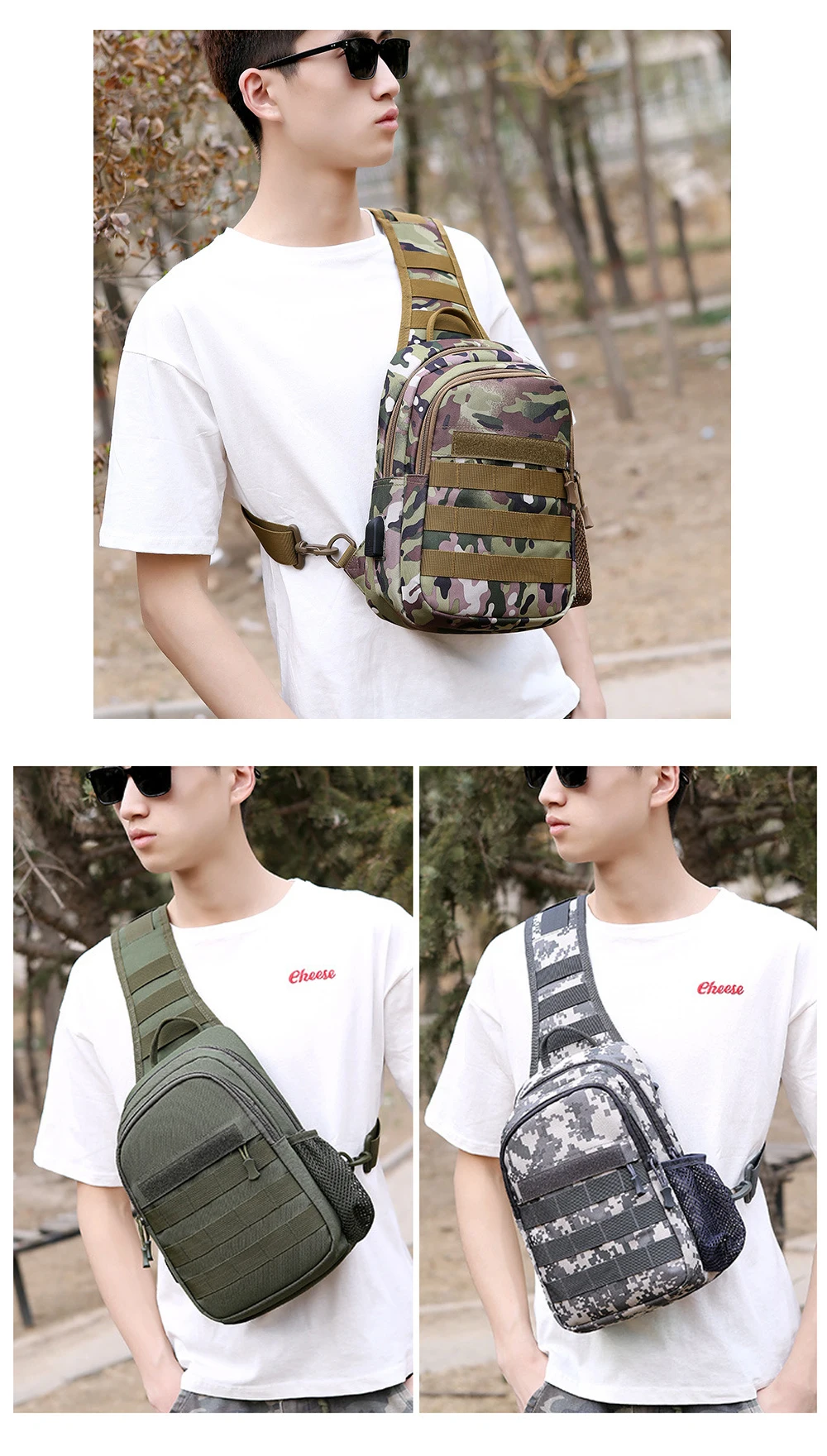Тактический Рюкзак Плечо военные Для Мужчин's Crossbody Груди Мешок Пеший Туризм Молл слинг Переносной Сумка с зарядка через usb