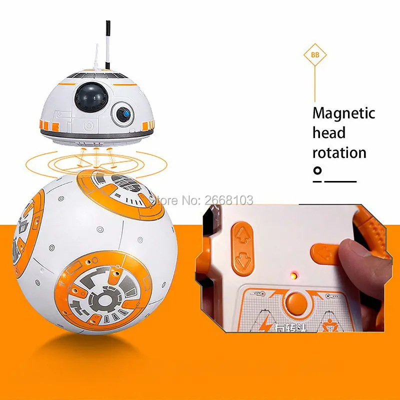 BB-8 Ball RC Upgrade Droid With Sound Music Version 2.4G Remote Control BB 8 Model Intelligent Robot Action Figure Children Toys | Игрушки и