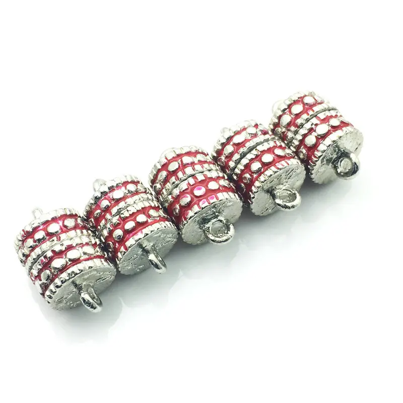 

Lot 5pcs 10mm Red Cylindrical Magnet Buckle Necklace Bracelet Connection Body Jewelry Accessories
