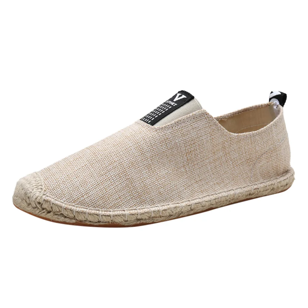 Нарядные туфли для мужчин лето 2019 хит продаж Одноцветный Холщовый модный простой