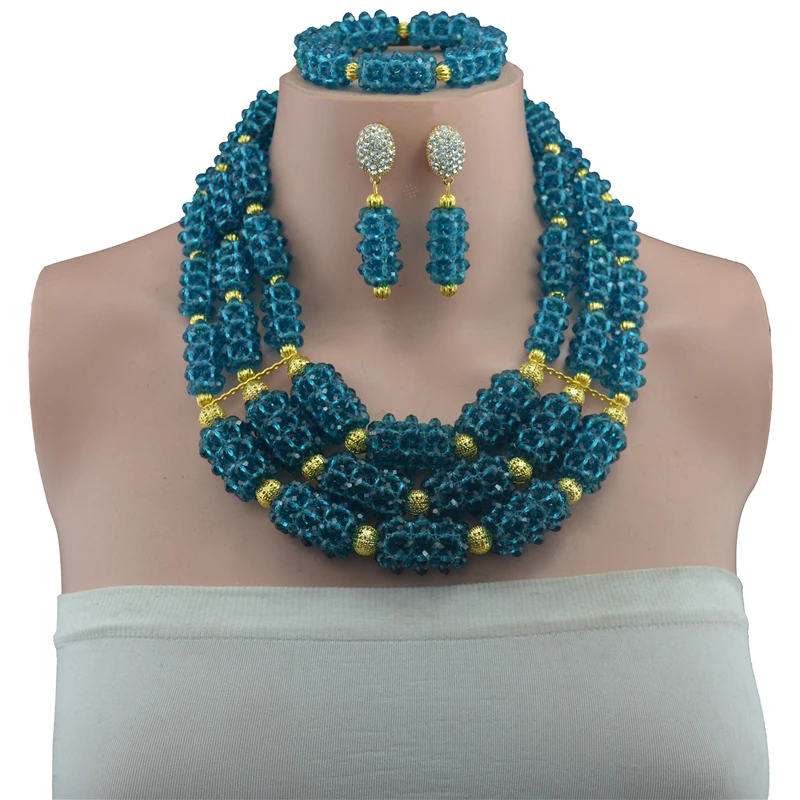 Бесплатная доставка модные нигерийские Свадебные африканские бусины ювелирные