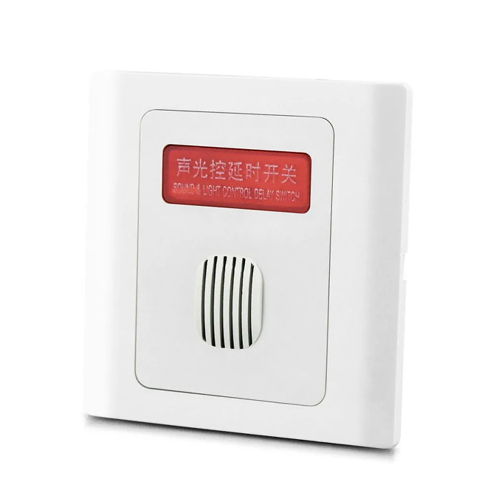 220V Sound Control Switch Intelligent Time Delay Wall Mounted Voice Sensor New Drop Shipping | Обустройство дома