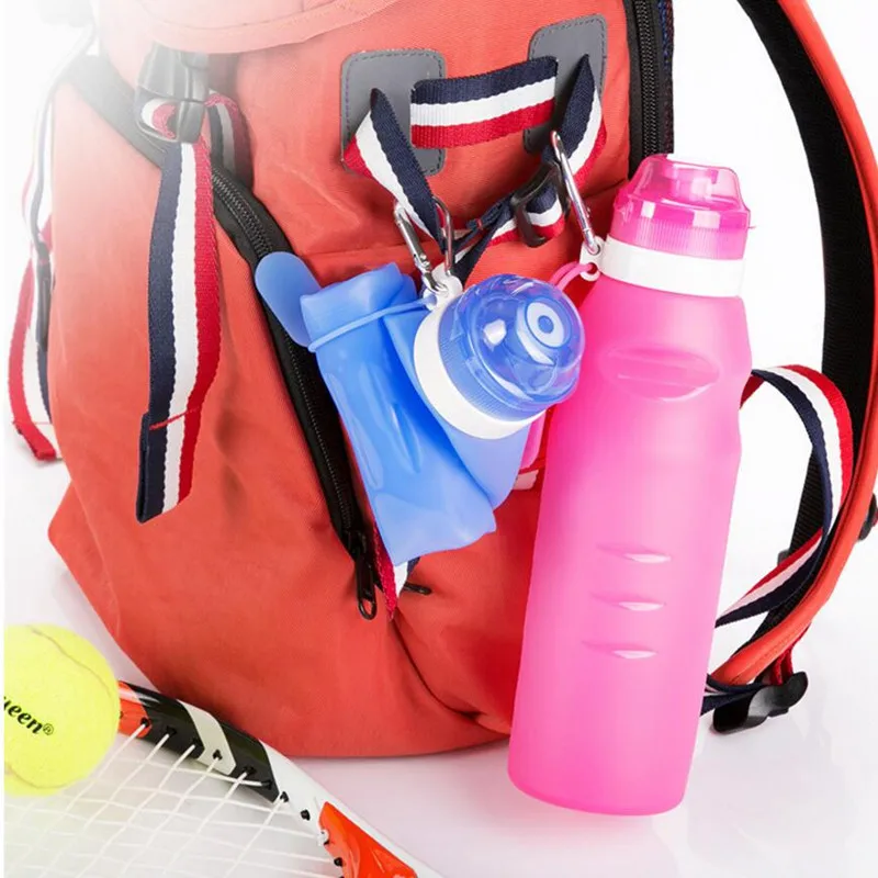 

600ml Portable Creativity Foldable Silicone Water Bottle Kettle For Travel Outdoor Sport Camping Hiking Walking Running