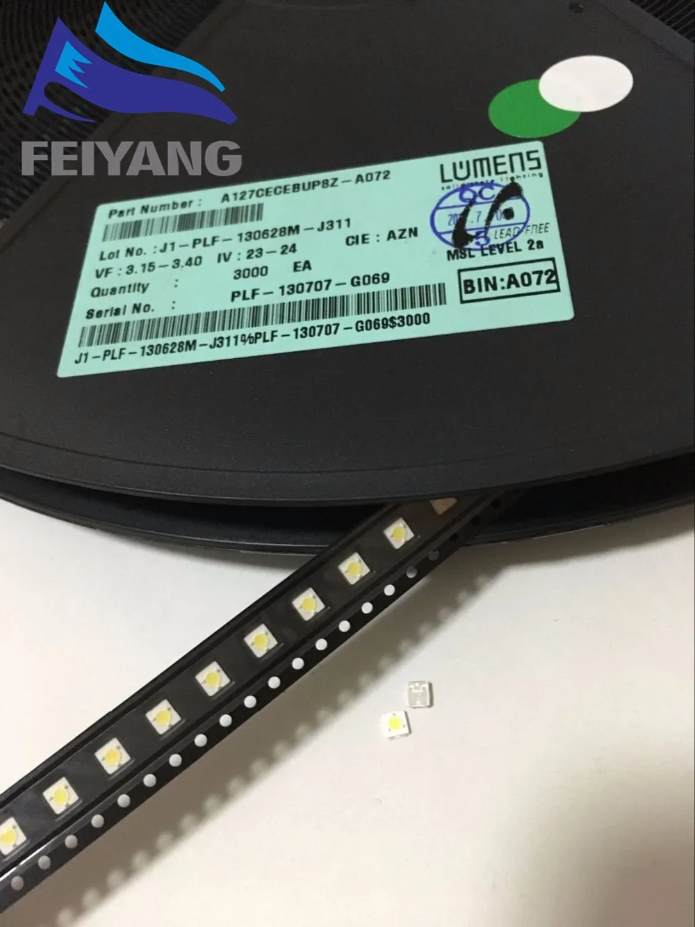 LUMENS LED Backlight 1W 3V 3535 3537 Cool white LCD for TV Application A127CECEBUP8 Style-3 500pcs | Электронные компоненты и