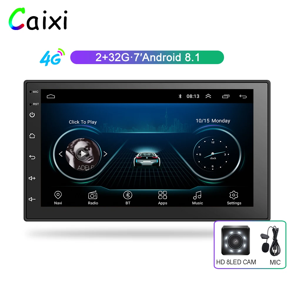 2Din автомобильный мультимедийный плеер RAM2G ROM32G 2 din android радио автомобильный Радио Универсальный Автомобильный плеер для Nissan Toyota Kia Suzuki