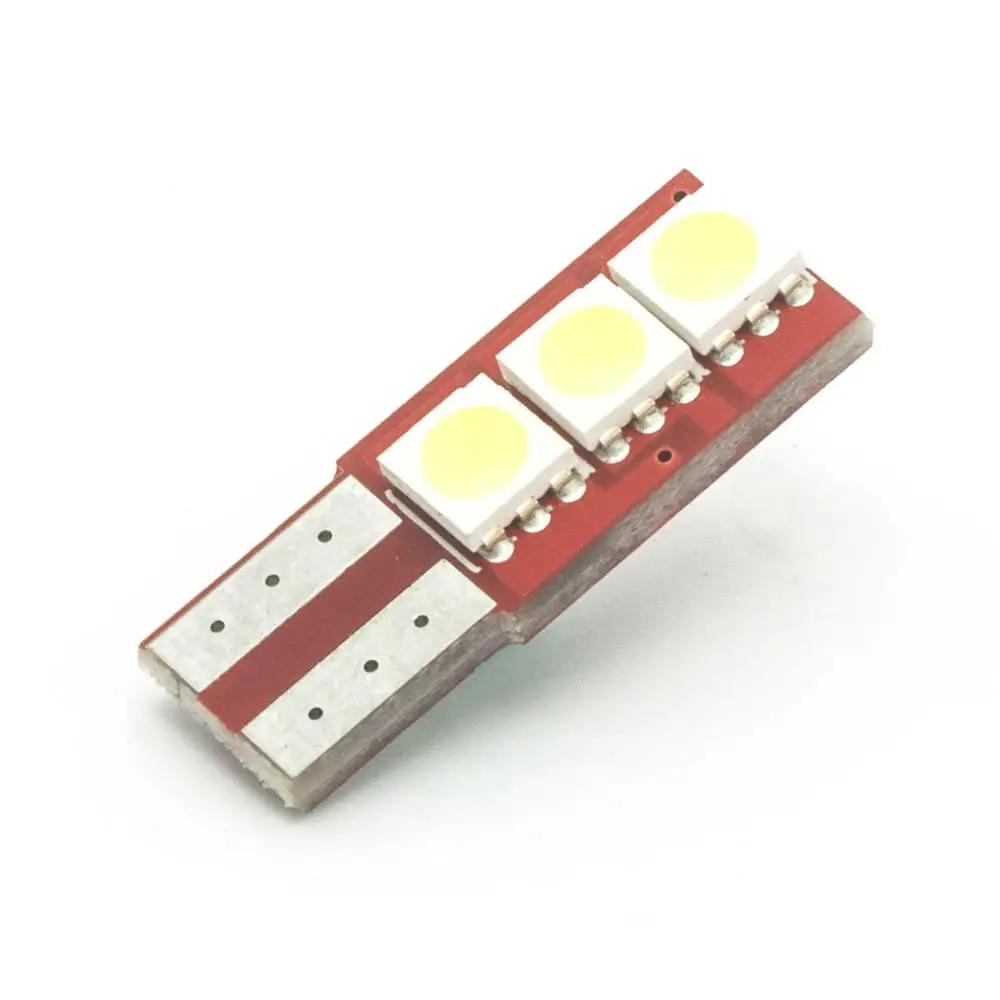 2 шт. T10 W5W 194 авто светодиодный 3 SMD 5050 лампы номерного знака Купол для чтения двери
