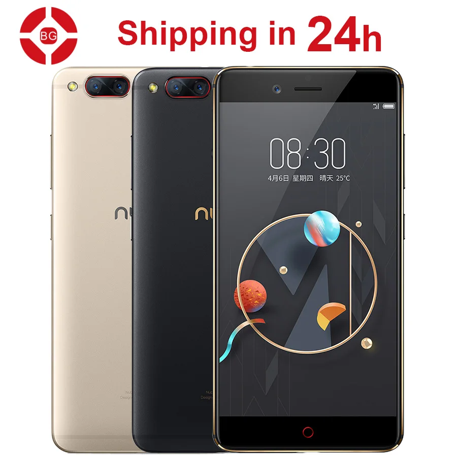 Bg оригинал nubia z17 мини 4 г мобильный телефон 4/6 ram 64 rom 5.2 дюймов 1920x1080 P Передняя 16.0MP