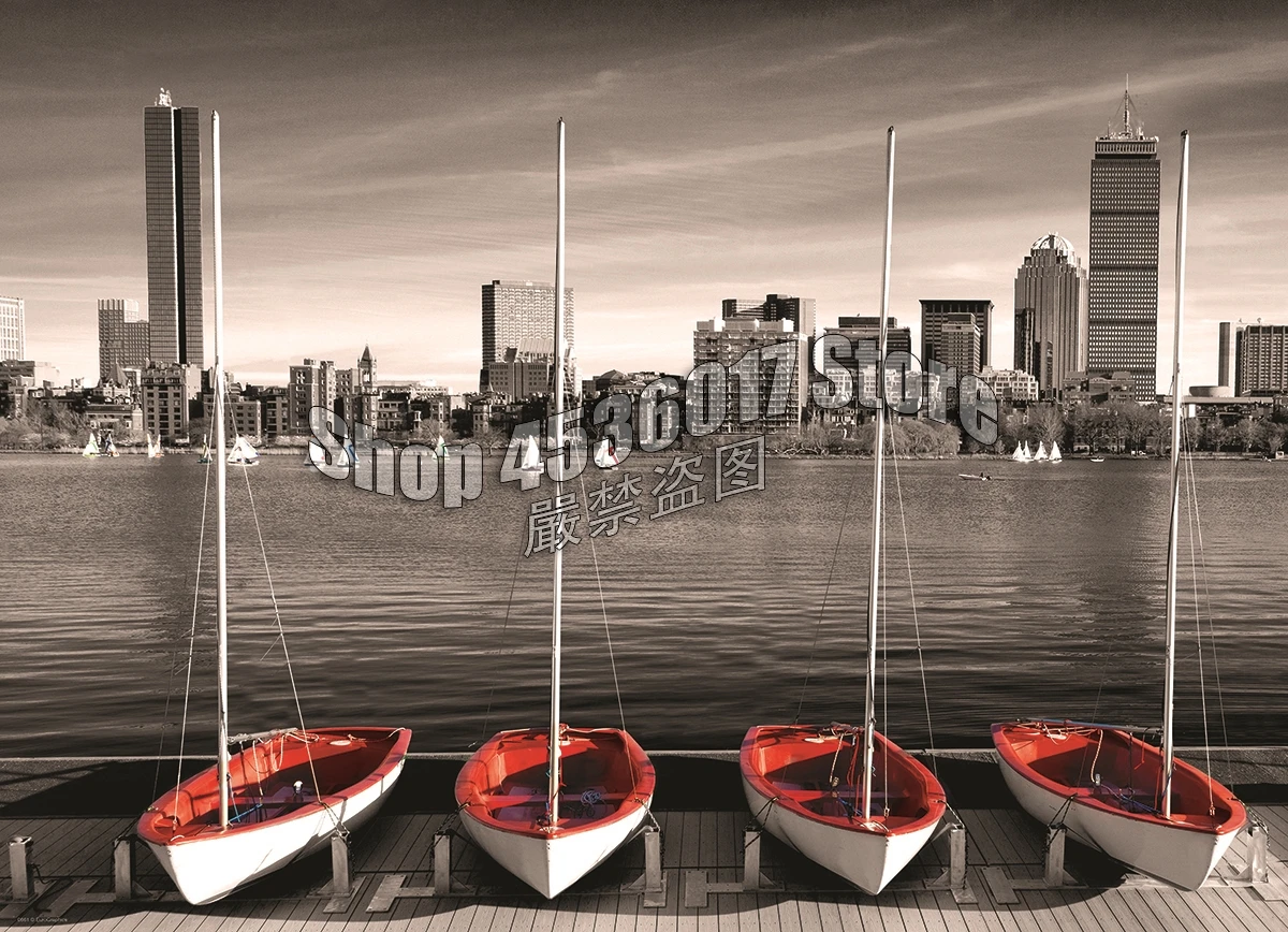 

Full Diamond Embroidery Boston Marina City Boats 5D Diy Diamond Painting Cross Stitch Diamond Mosaic Sets Home Decorative gifts