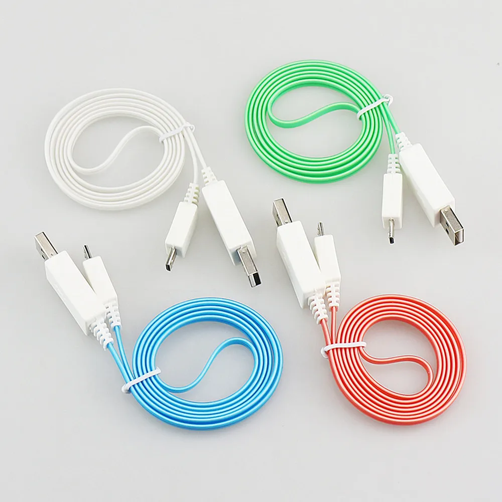Яркий USB кабель для передачи данных цветной излучающий зарядный провод