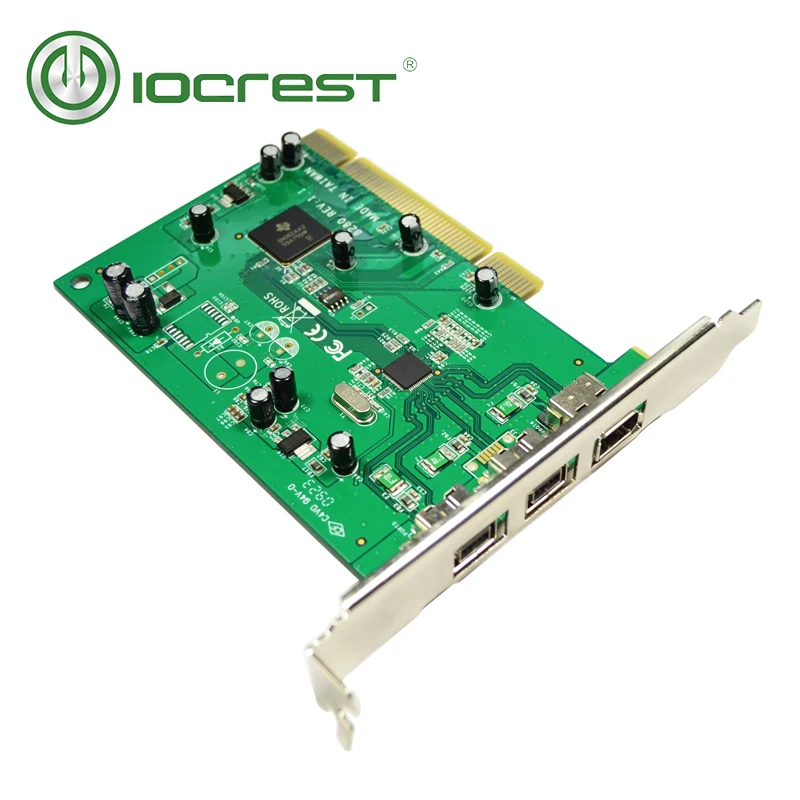Плата IOCREST PCI 3 порта Firewire Ieee 1394 2 1394B и 1 порт набор микросхем 1394A TI8280|to pci|1394b pci cardpci