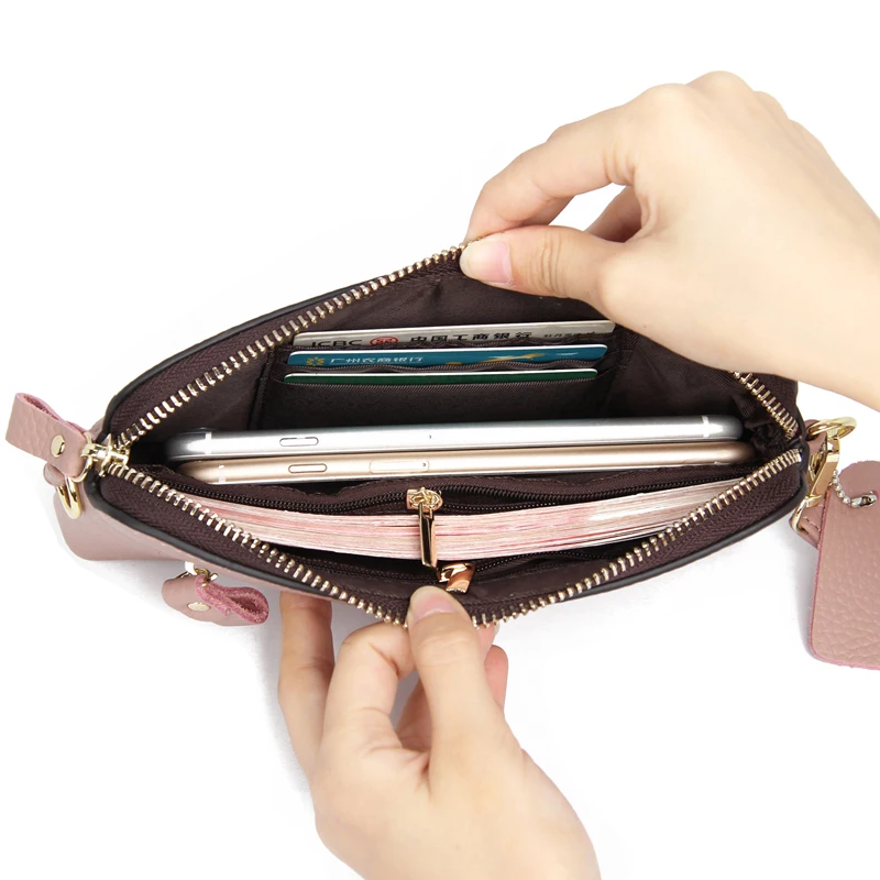 Wallet Women Brand Design Cartera Mujer Genuine Leather Clutch Wallets 4 Colors Fashion Long Carteira Feminina Lady Purse | Багаж и сумки