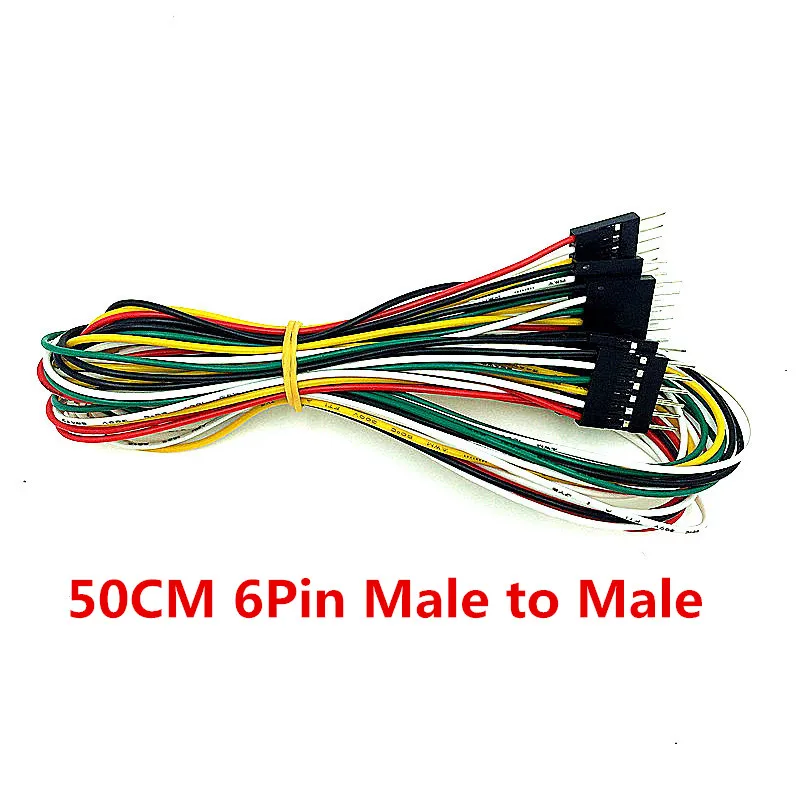 Dupont line 10 шт./лот 50 см 6Pin папа + мама и женщина 2 54 Перемычка мм провод кабель для DIY