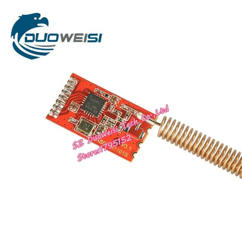 AS07-M1101S 433MHz SMD беспроводной модуль | CC1101 цифровой передачи Трансивер RF связи spi -