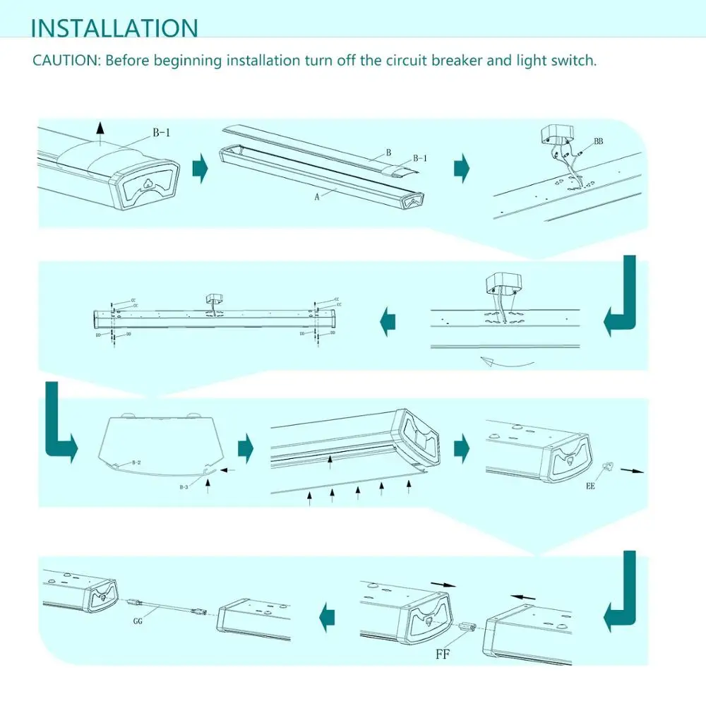 40 Вт Светодиодный люминесцентная лампа 4ft светодиодный светильник соединчющаяся