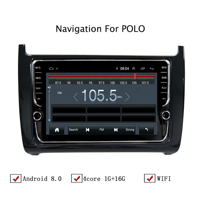 9 &quotAndroid 8 1 автомобильный gps навигатор для VW Polo 2011 2018 радиоприемник стерео