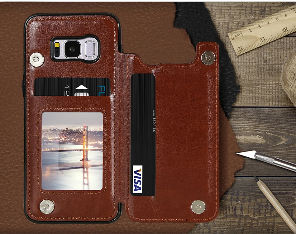 Чехол KISSCASE со слотом для карт для samsung Galaxy S10 S9 S8 Plus, чехлы с держателями для samsung S7 S6 Edge Plus S10e Note 9 8 10 Plus, чехол