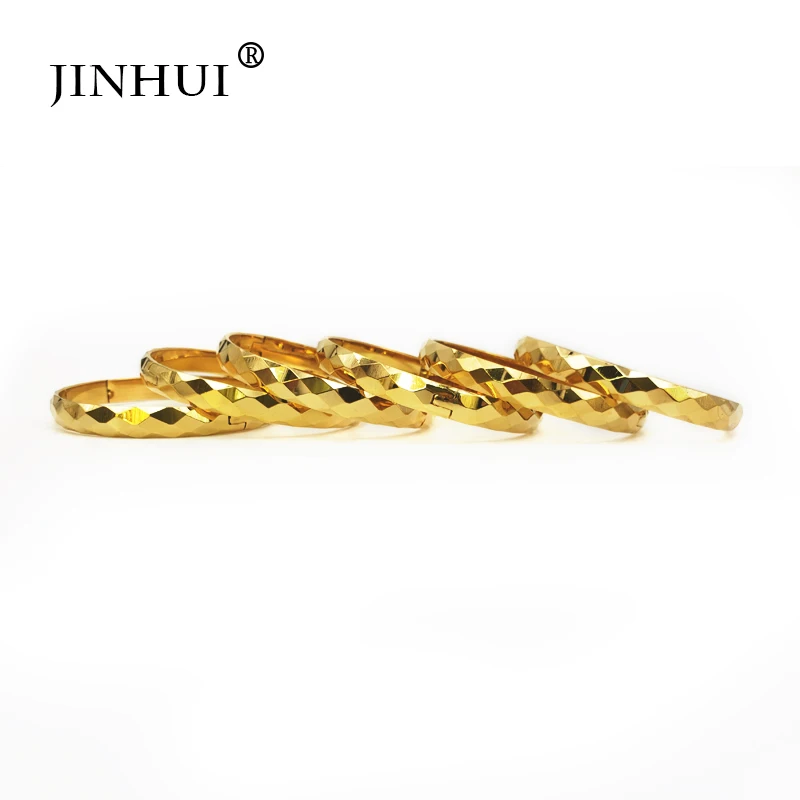 Новые модные роскошные золотистые браслеты Jin Hui женские эфиопские Ближнего