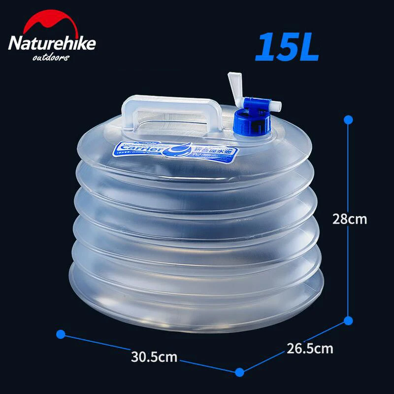 

NatureHike Foldable Water Containers 5L 10L 15L Bucket Folding Ultralight Outdoor Camping Hiking Water Bags NH14S002-T