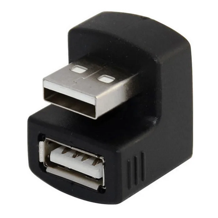 Прямоугольный адаптер USB 2 0 A штекер гнездо удлинитель 90 180 градусов
