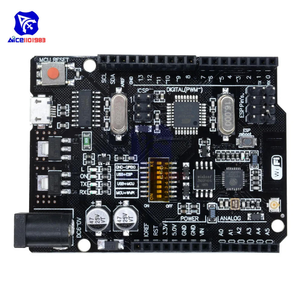 ESP8266 WiFi модуль 32 Мб USB TTL конвертер CH340G CH340 ATmega328P ATmega328 для Arduino Nodemcu UNO R3 один