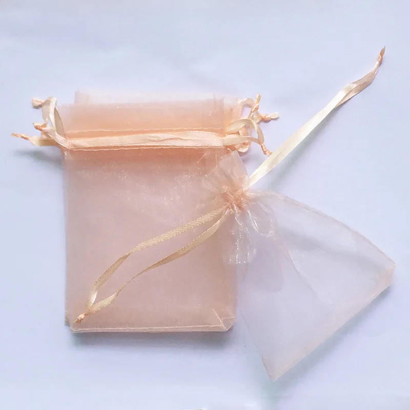 

Peach Color Organza Bag Wedding Decoration 50pcs 20x30cm Favor Jewelry Packaging Gifts Pouch For Party Candy Bags 20*30cm