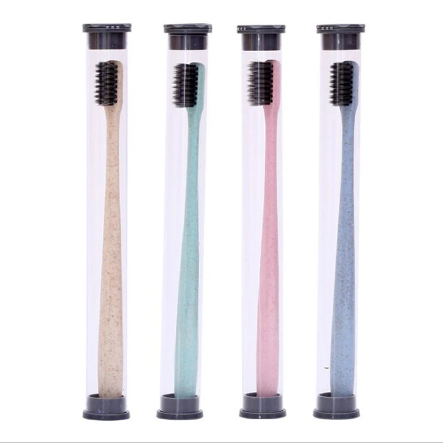 

Adult Wheat Toothbrush Tongue Portable Soft Bristle Whitening Charcoal Tooth Brush Tongue Cleaner Oral Hygiene tooth brush Gum