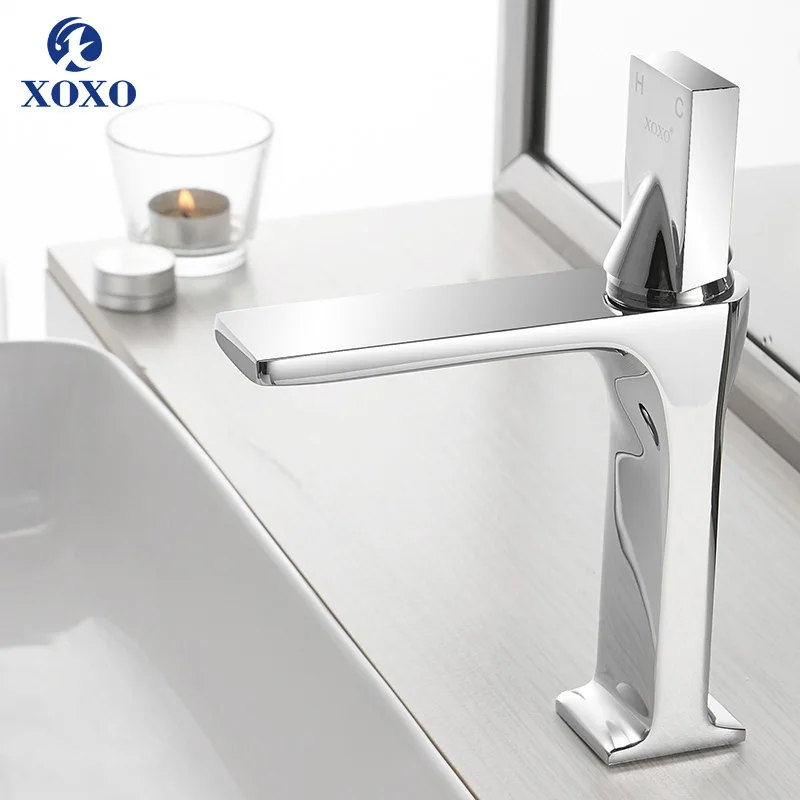 XOXO Basin Faucet Chrome Cold and Hot Brass Single Handle Mixer Tap Bath Sink Water Crane Silver 20075 | Обустройство дома