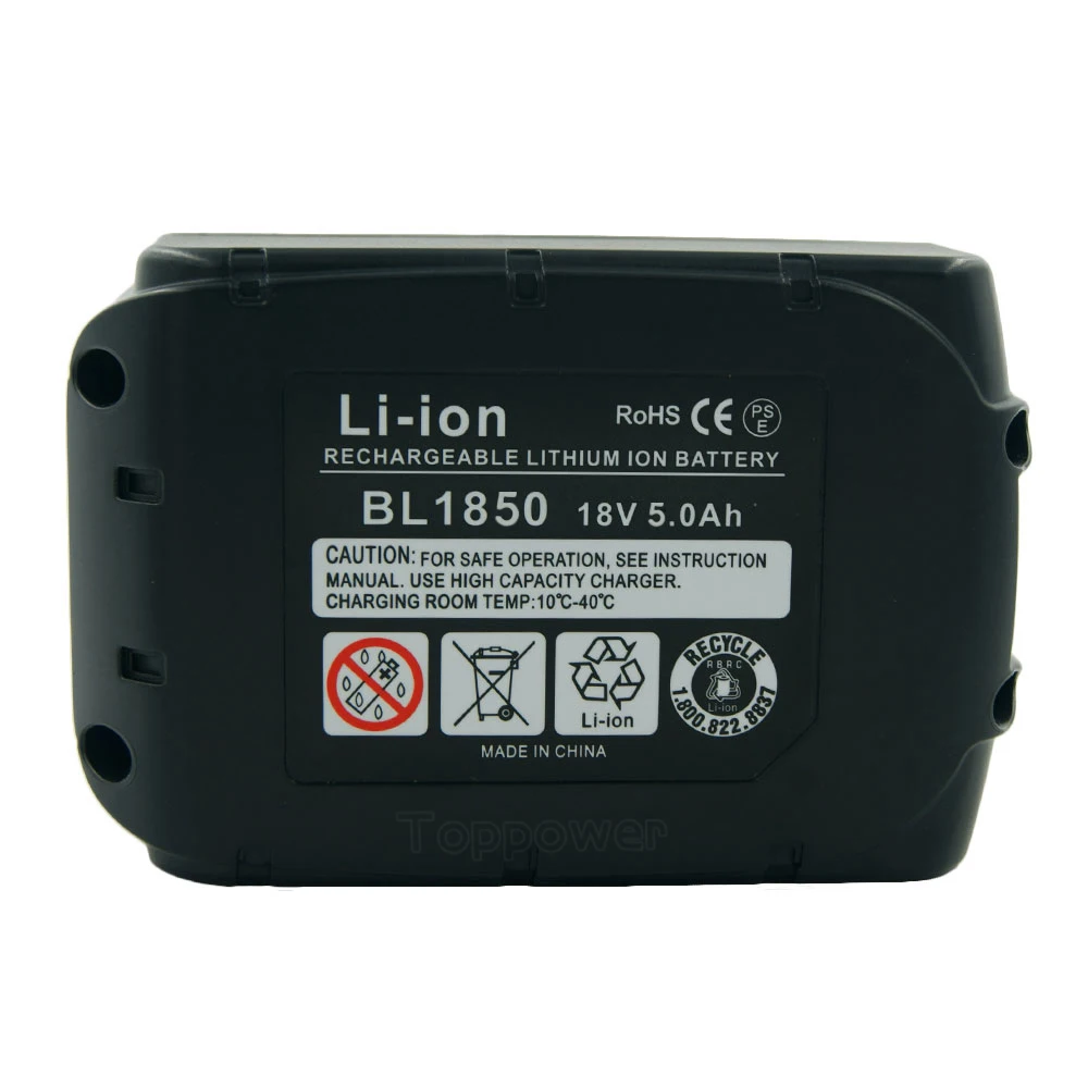 Cncncool 18 V 5.0Ah сменная батарея литий ионный инструмент для Makita 5.0A BL1850 LXT400 BL1840 194230 4