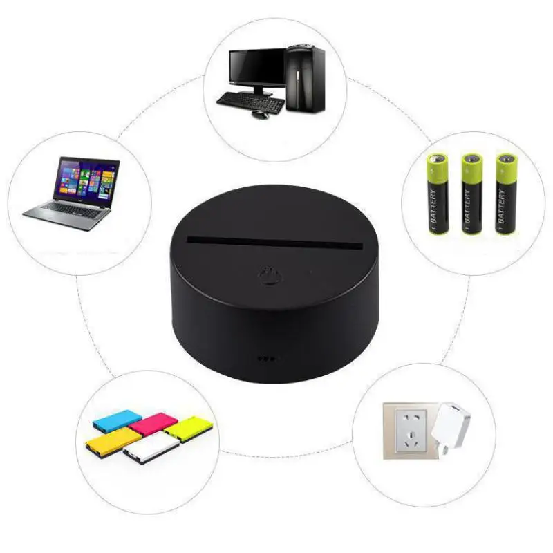 3d цветная светодиодная лампа с изображением слонов акриловая доска ночник Usb