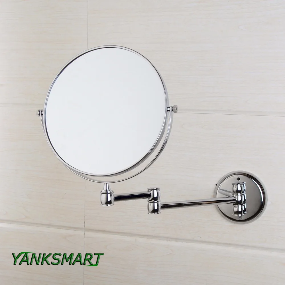 YANKSMART хромированное круглое двухстороннее 3X увеличительное зеркало 8