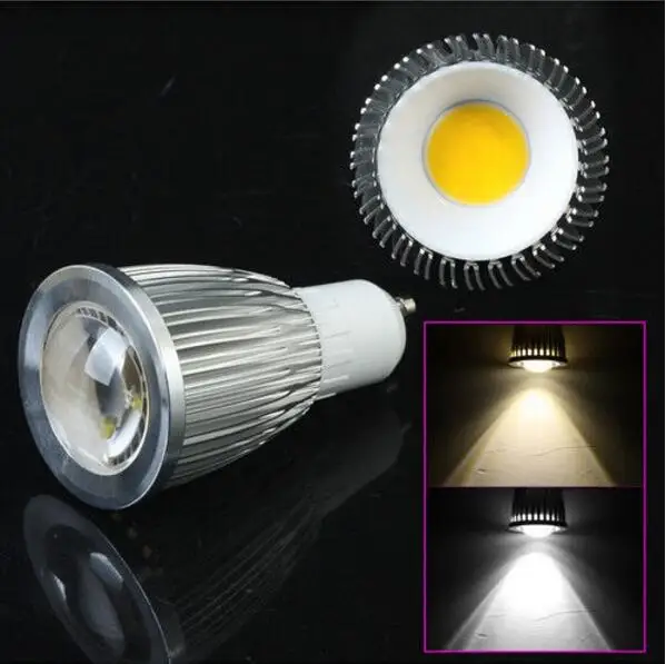 1pcsc супер яркий GU10 лампочки dimmable 85 265 В 9 Вт 12 15 COB лампа Светодиодная MR16 E14 E27 B22 GU5.3