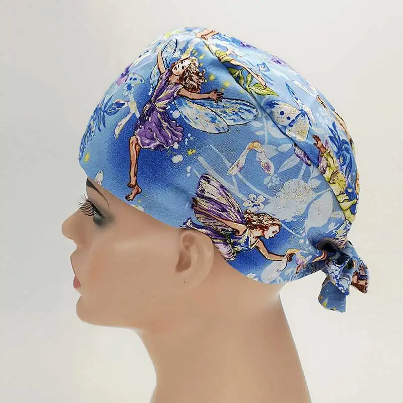 blue Surgical Cap for Women and Men Operating room hat doctors nurses surgery caps/hat Veterinary pet puppy hat - Цвет: blue